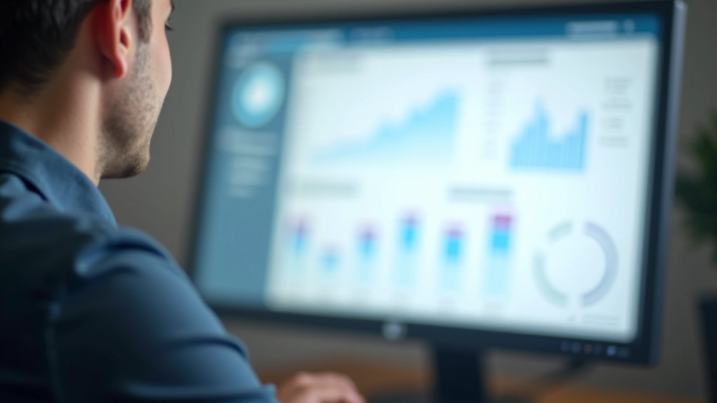 Graphiques et analyses financières sur écran