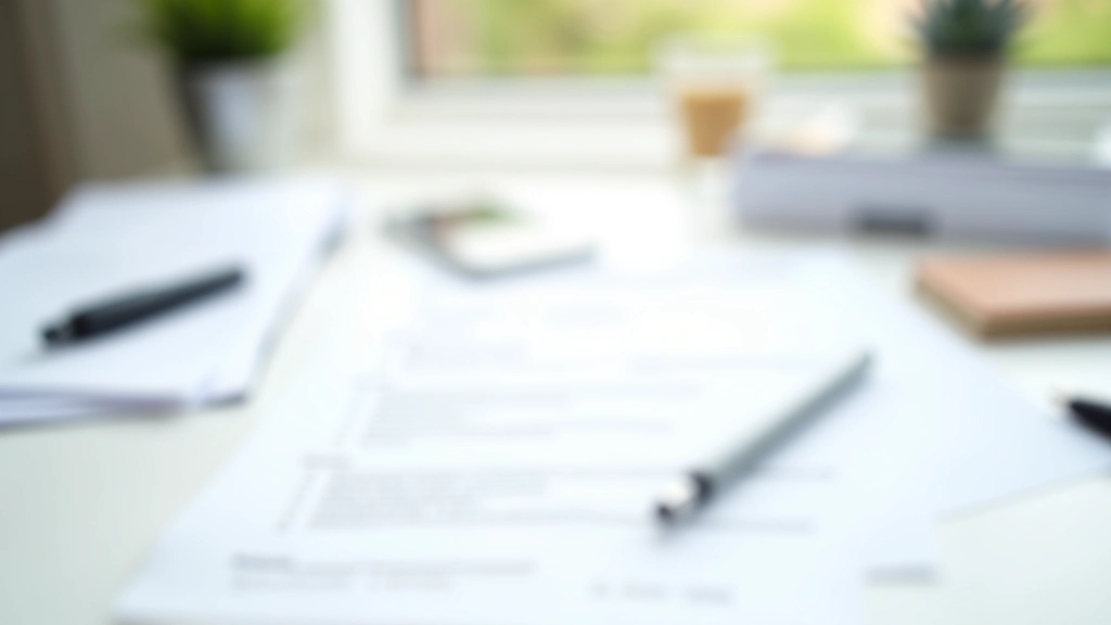 Formulaire d'ouverture de compte bancaire professionnel avec stylo et documents