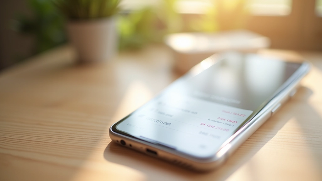 Smartphone affichant une application de gestion financière avec graphiques de dépenses en temps réel